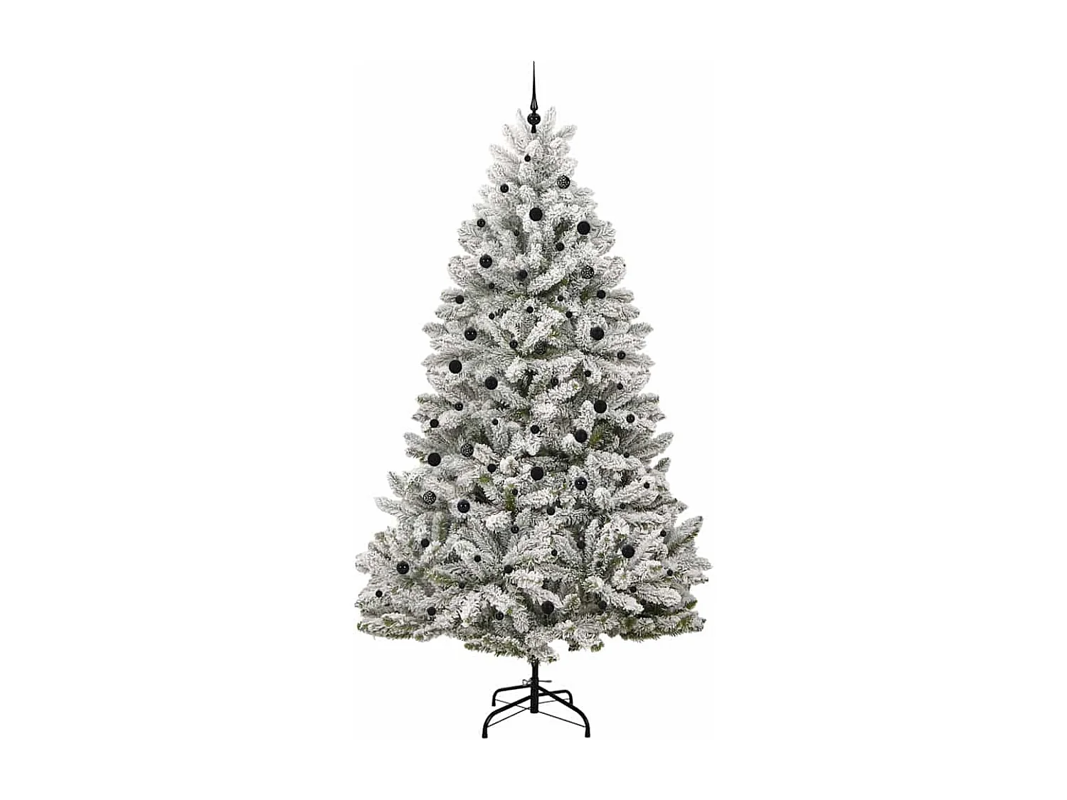 Sapin de Noël artificiel Vert et blanc 300 cm PVC et métal