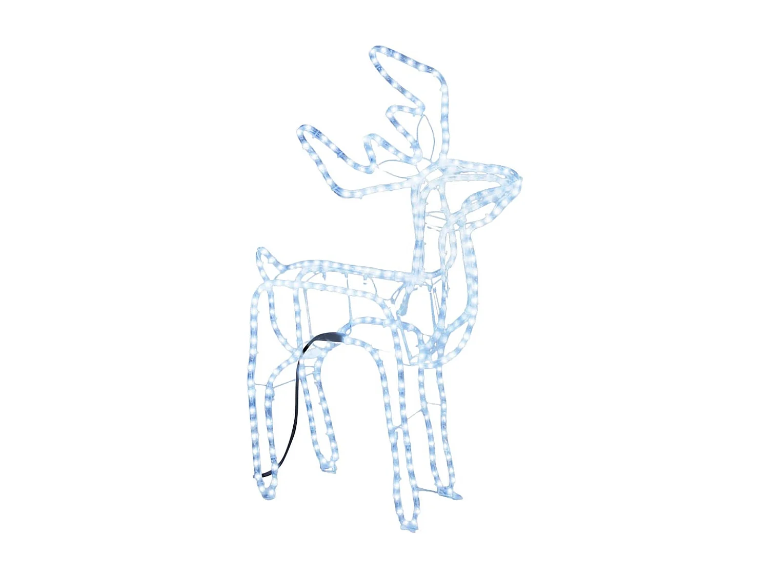 Renne de Noël Blanc froid 76x42x87 cm