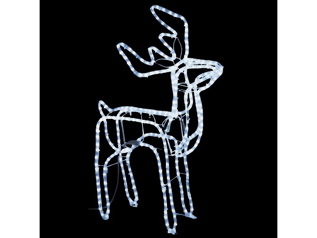 Renne de Noël Blanc froid 76x42x87 cm