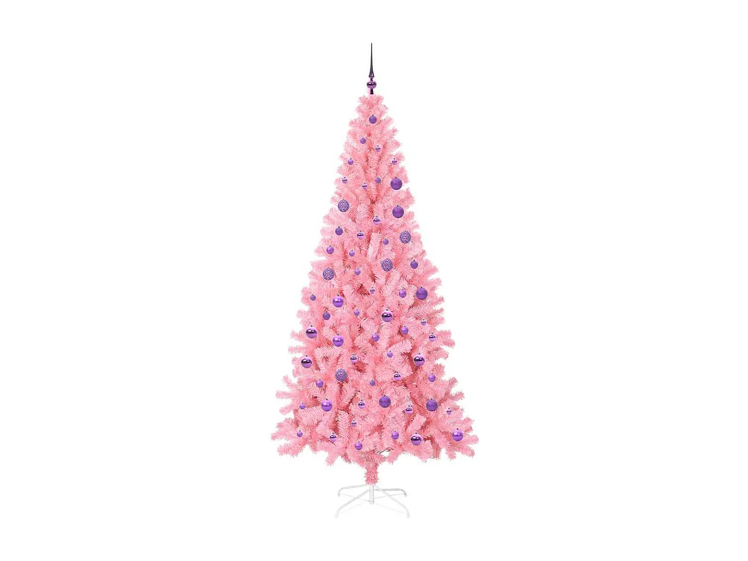 Kerstboom met 300 LED's met standaard Roze 180 cm PVC