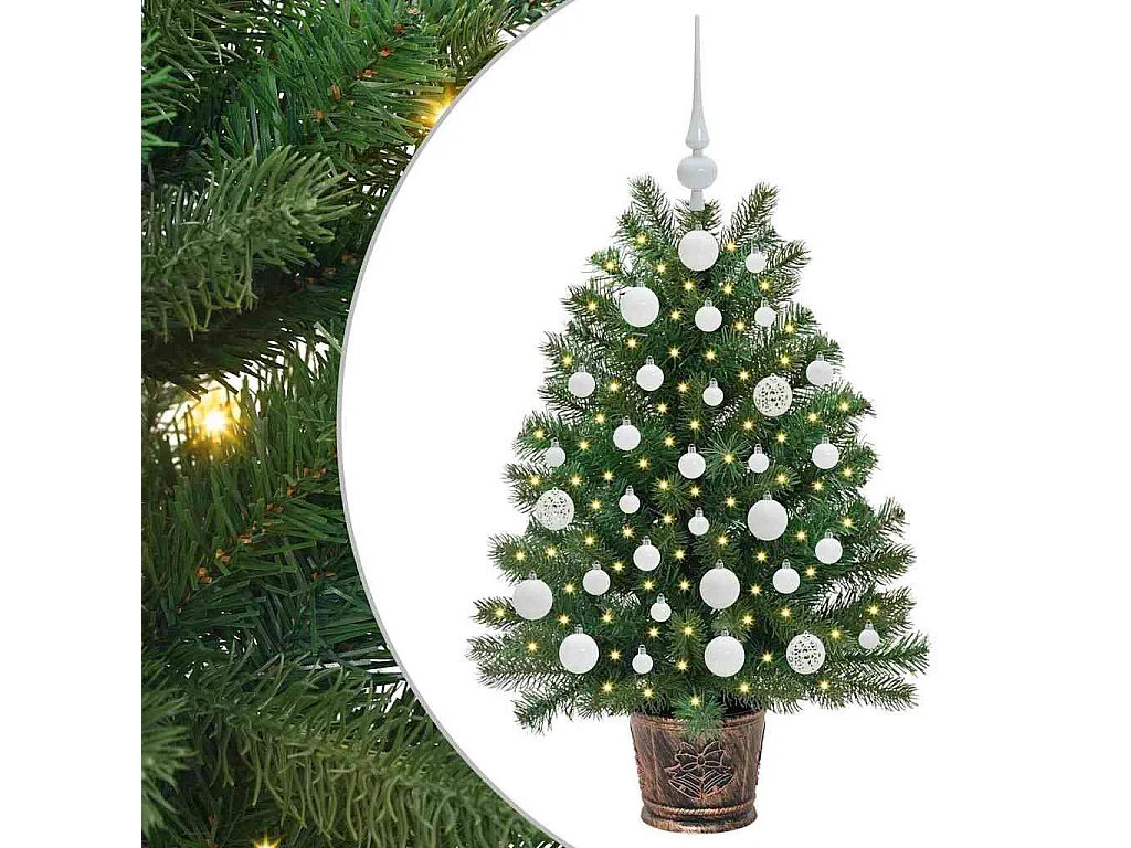 Sapin de Noël artificiel avec 150 LED Vert 95 cm PE et PVC