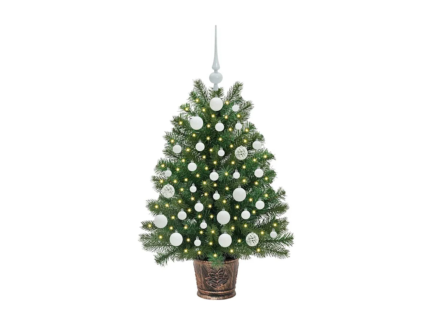 Sapin de Noël artificiel avec 150 LED Vert 95 cm PE et PVC