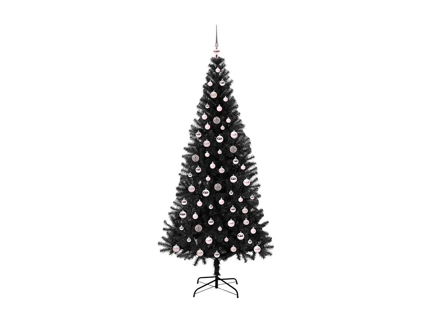 Albero di Natale con 300 LED con supporto Nero 240 cm PVC