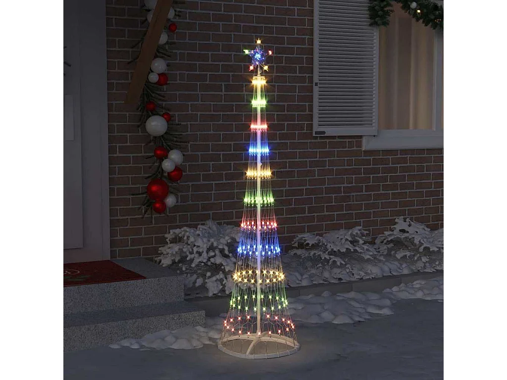 Arbre de Noël LED Multicolore 51 x 51 x 190 cm Métal