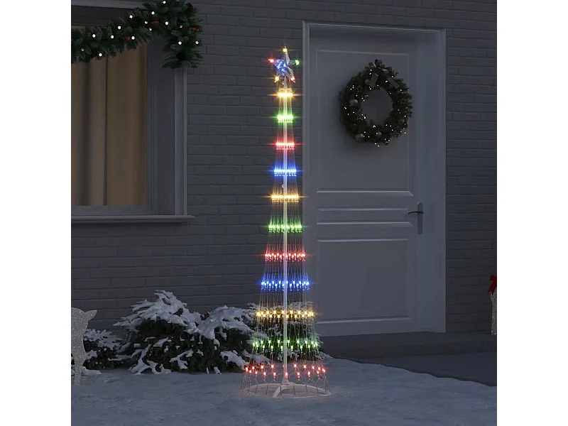 Arbre de Noël LED Multicolore 51 x 51 x 190 cm Métal