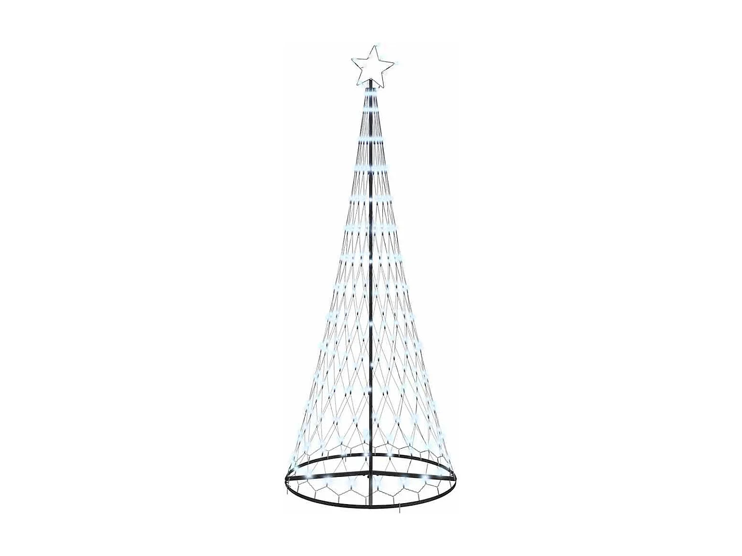 LED Weihnachtsbaum Kaltweiß 100 x 100 x 250 cm Metall