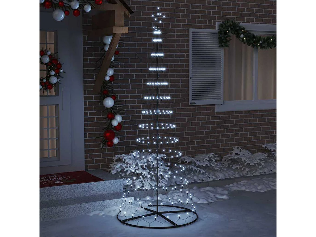 Albero di Natale a LED Bianco freddo 100 x 100 x 250 cm Metallo