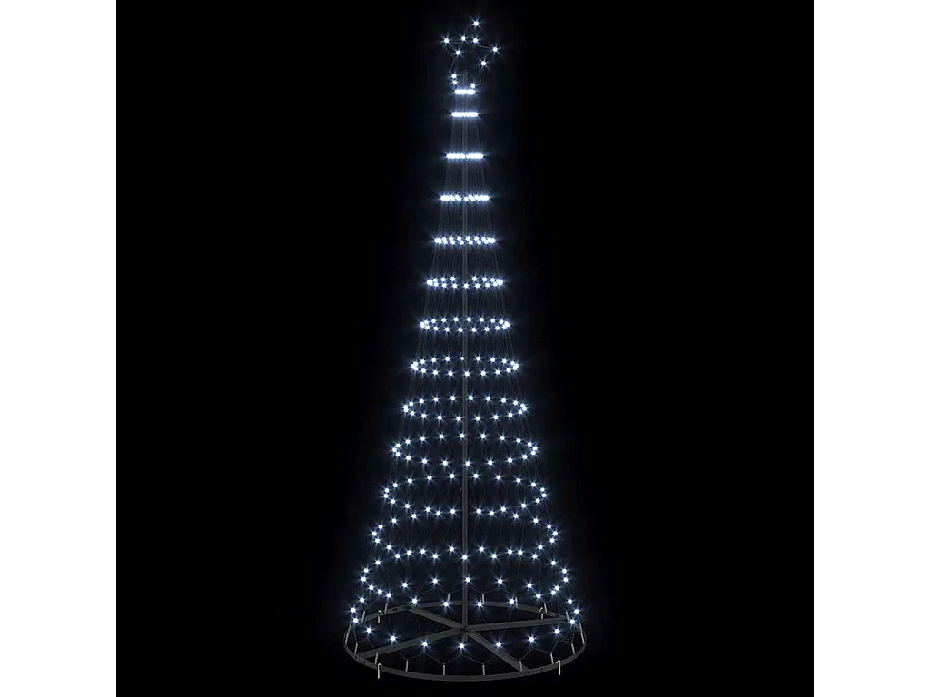 Albero di Natale a LED Bianco freddo 100 x 100 x 250 cm Metallo