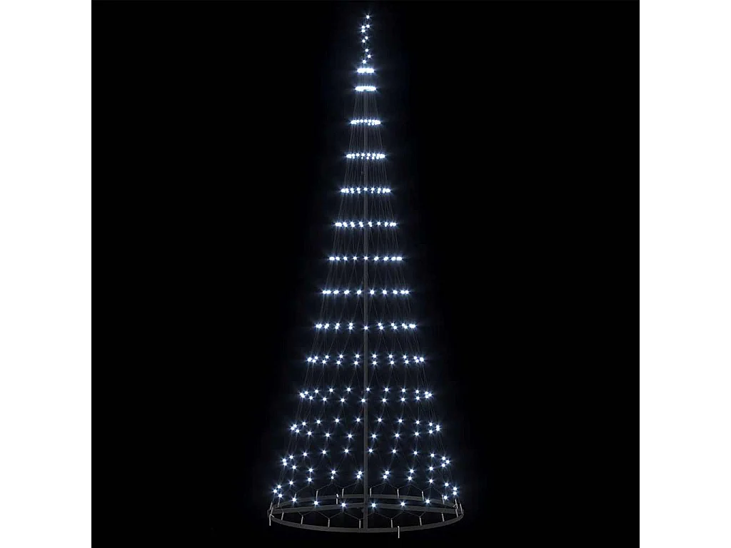 Albero di Natale a LED Bianco freddo 100 x 100 x 250 cm Metallo