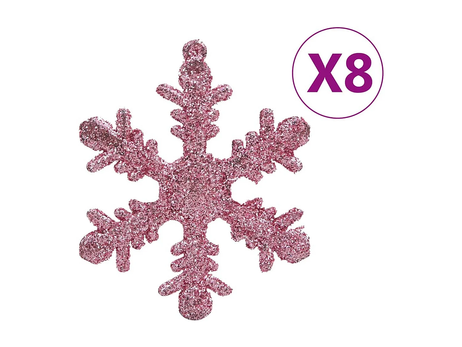 Ensemble de boules de Noël 111 pièces rose polystyrène