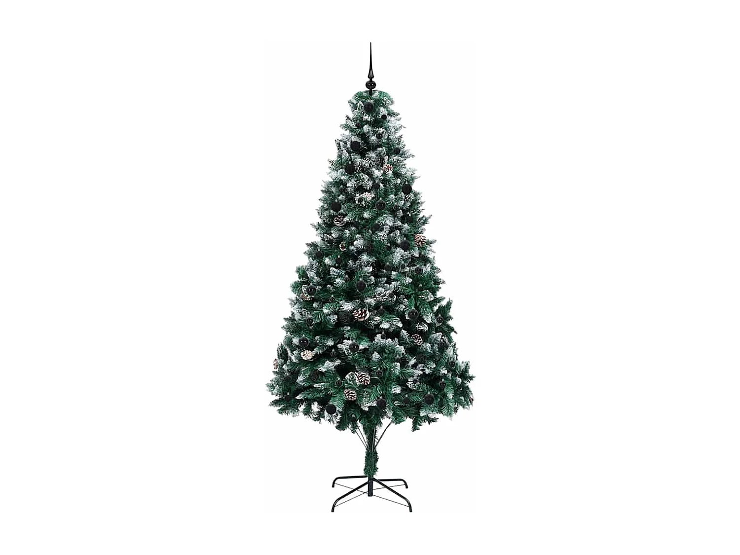 Albero di Natale artificiale verde 240 cm PVC, acciaio e plastica
