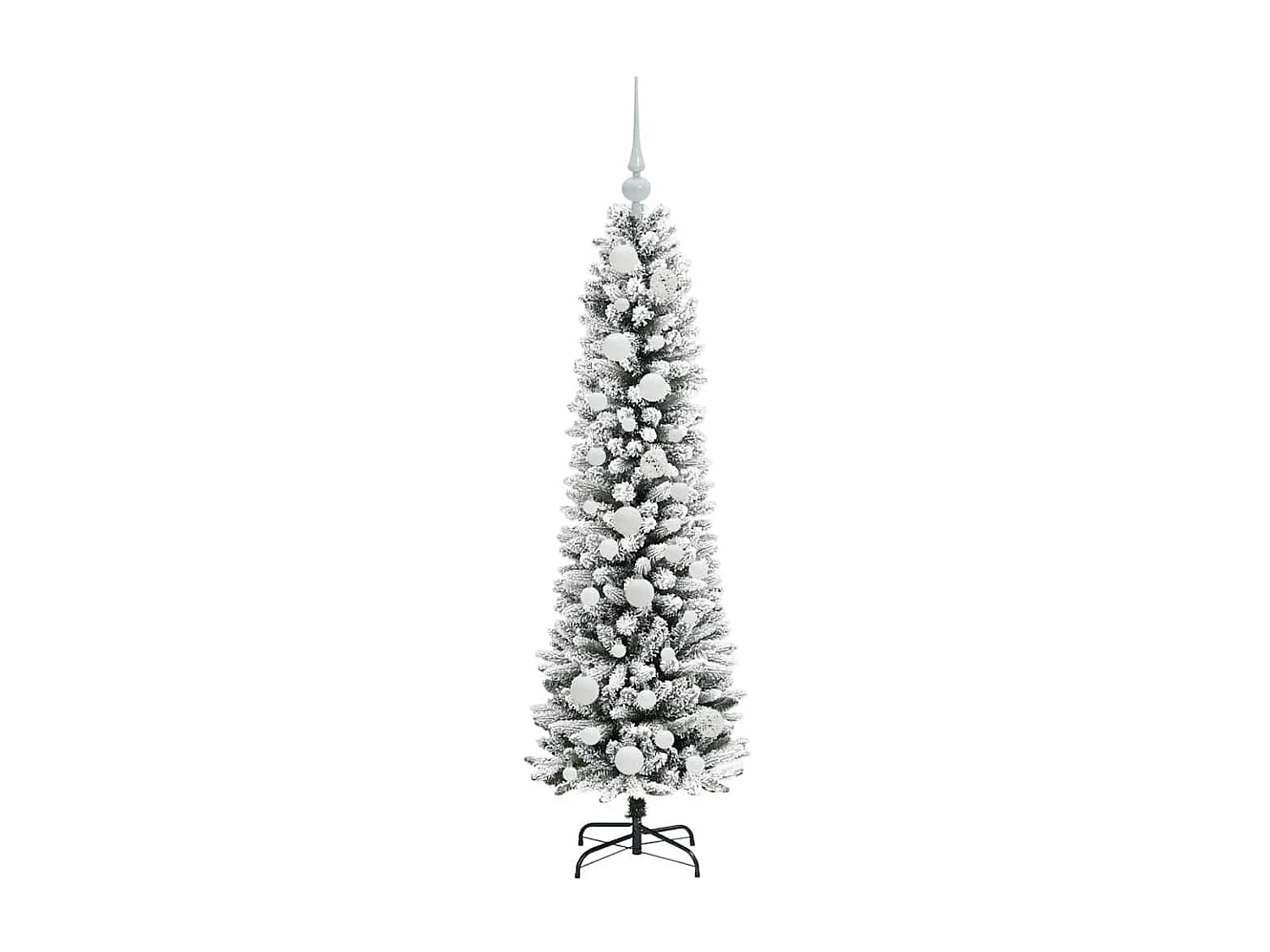 Kunstkerstboom met 150 LED's Groen en wit 120 cm