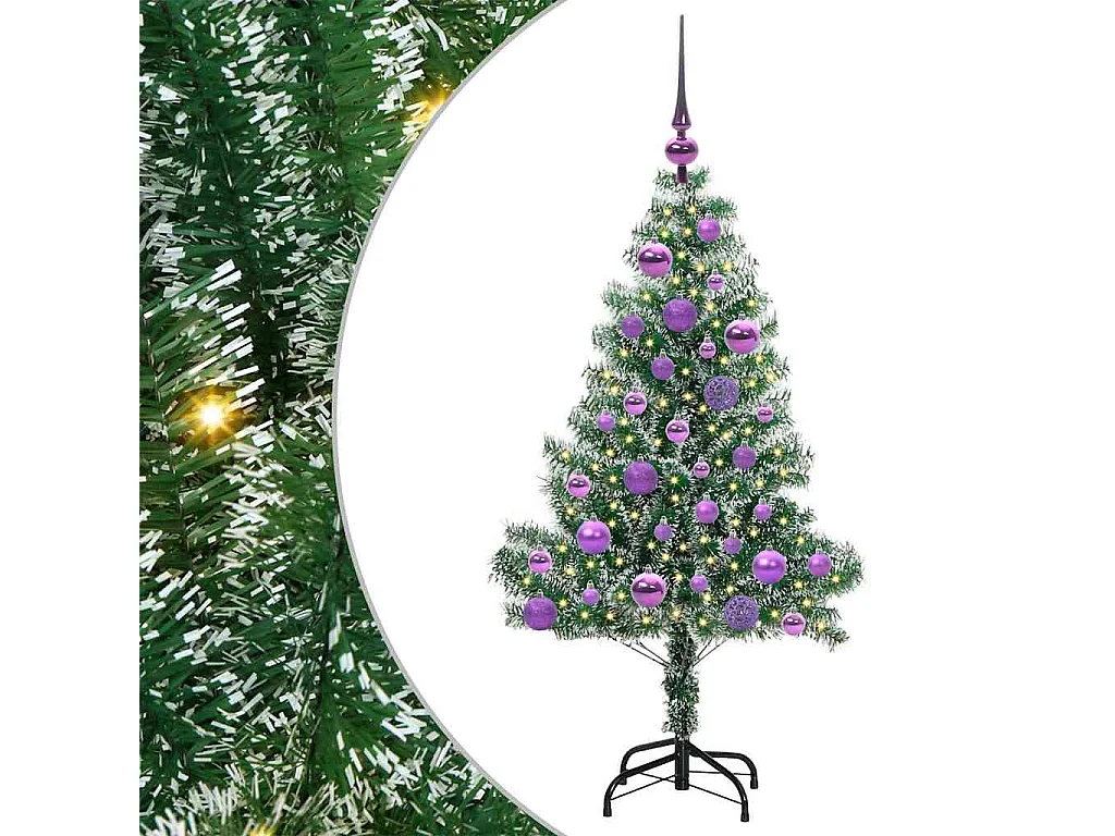 Arbre de Noël artificiel floconné de neige avec lumière LED