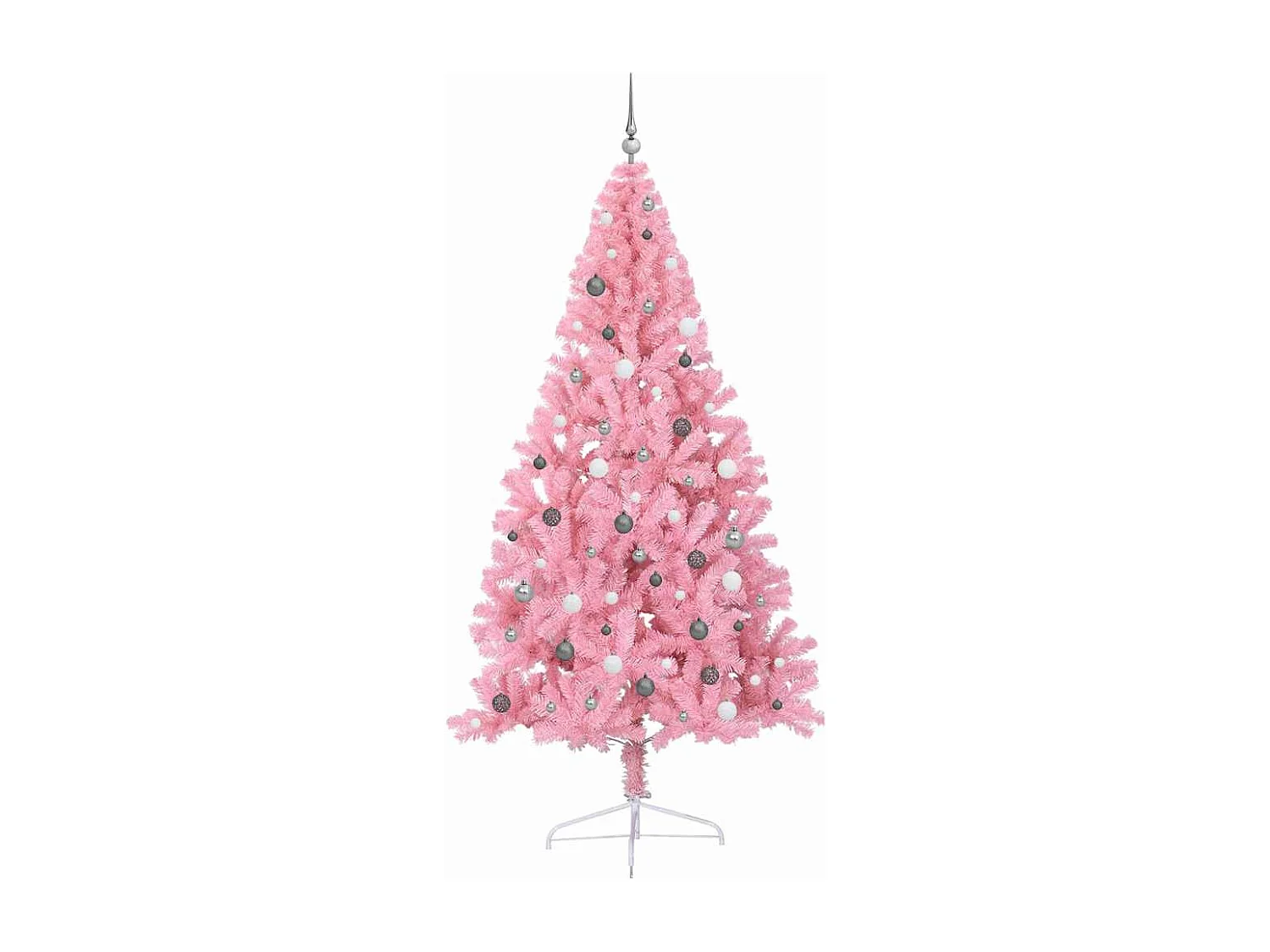 Sapin de Noël artificiel pré-éclairé Rose 240 cm PVC