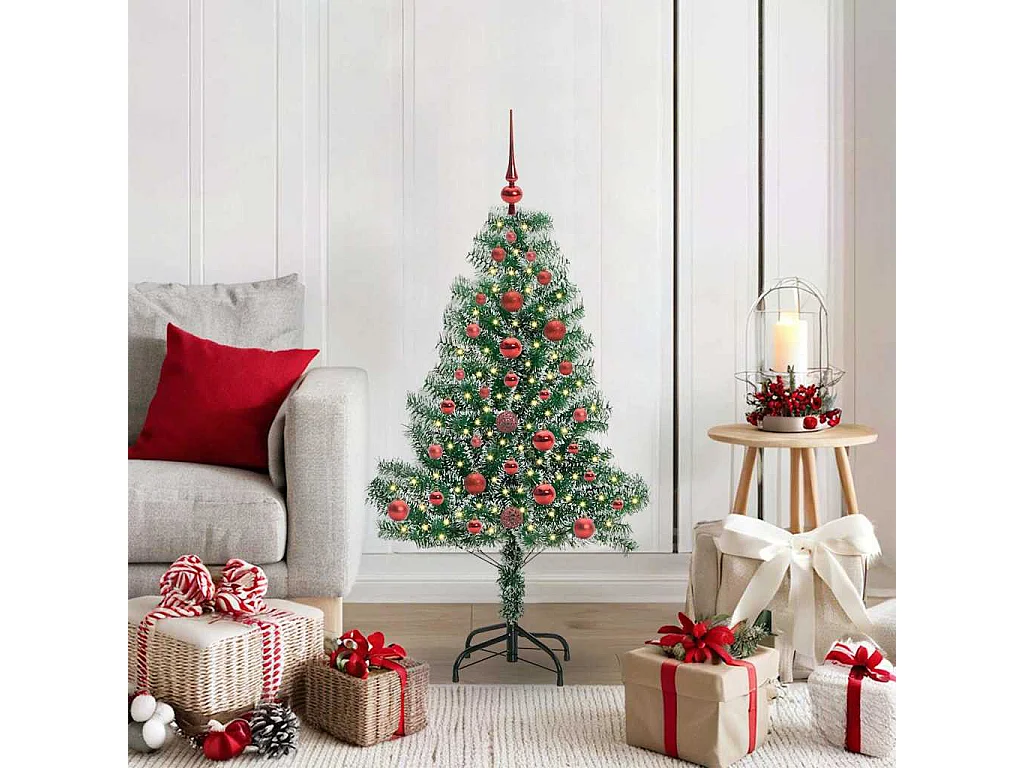 Arbre de Noël artificiel floconné de neige avec lumière LED