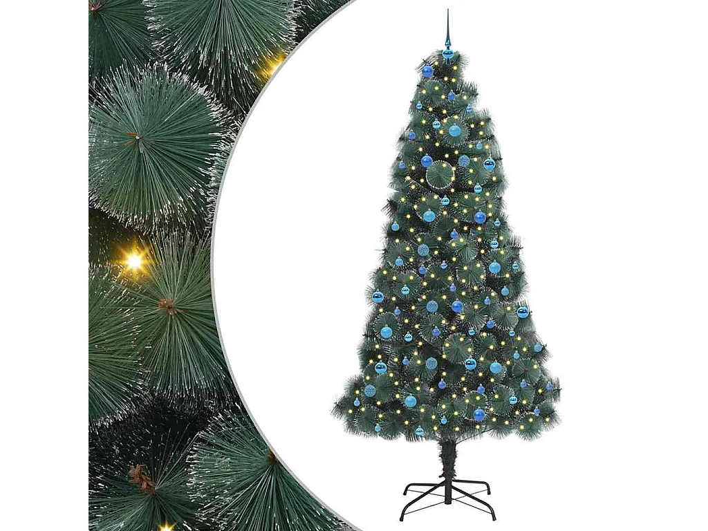 Arbre de Noël artificiel pré-éclairé avec ensemble de boules