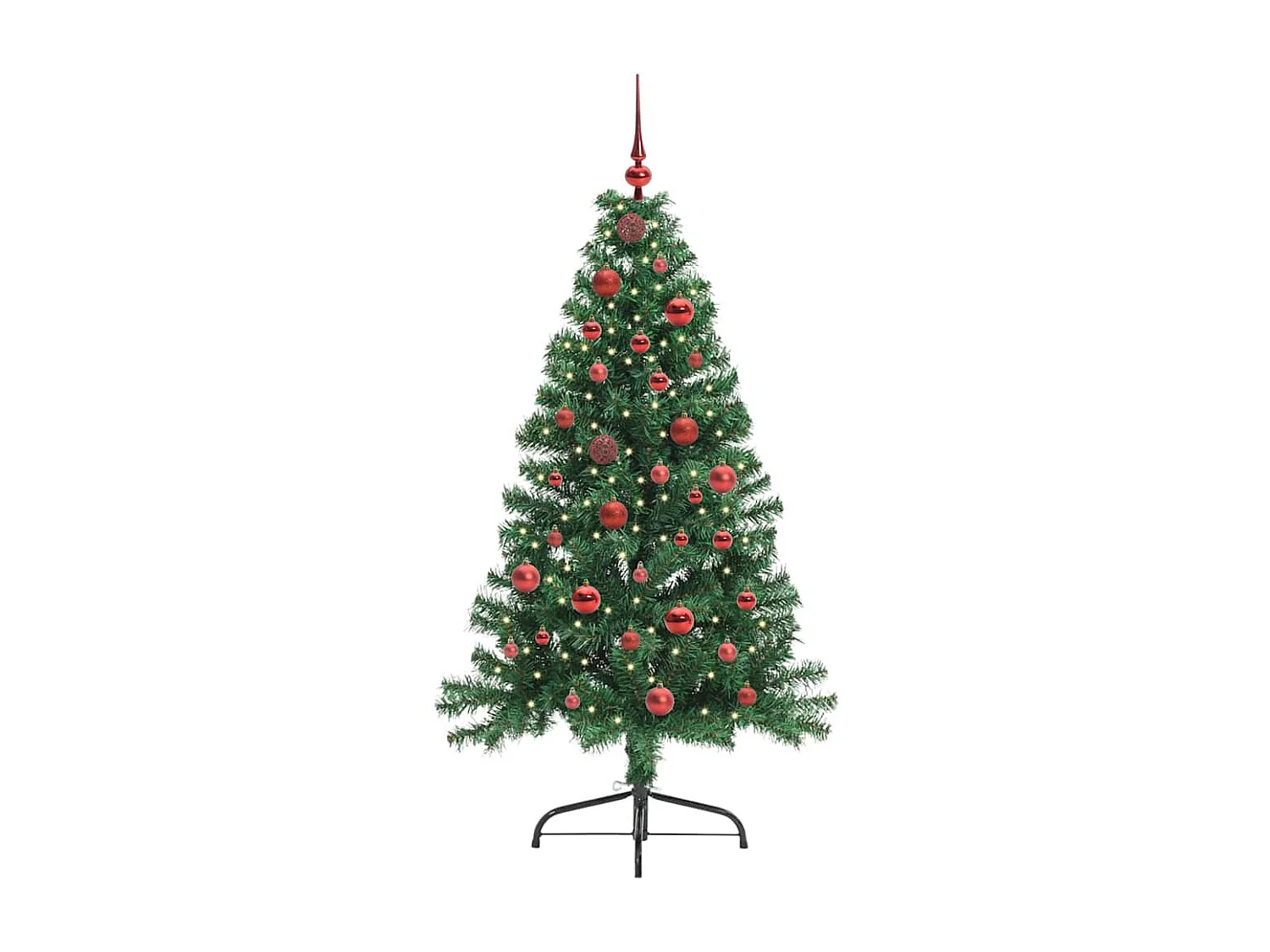 Albero di Natale artificiale preilluminato verde 150 cm in PVC