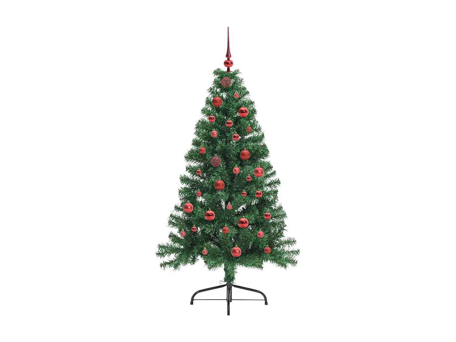 Albero di Natale artificiale preilluminato verde 150 cm in PVC