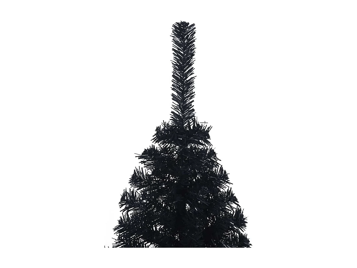 Albero di Natale artificiale preilluminato nero 150 cm in PVC