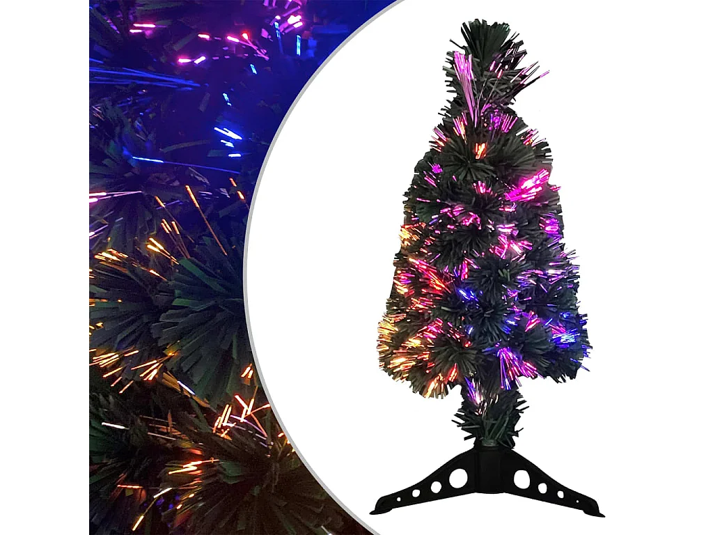 Slanke kunstkerstboom en standaard 64 cm glasvezel