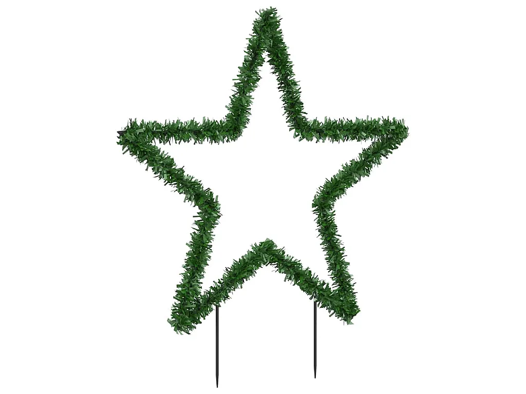 Decorazione luminosa a stella di Natale con picchetti 80 LED 60 cm