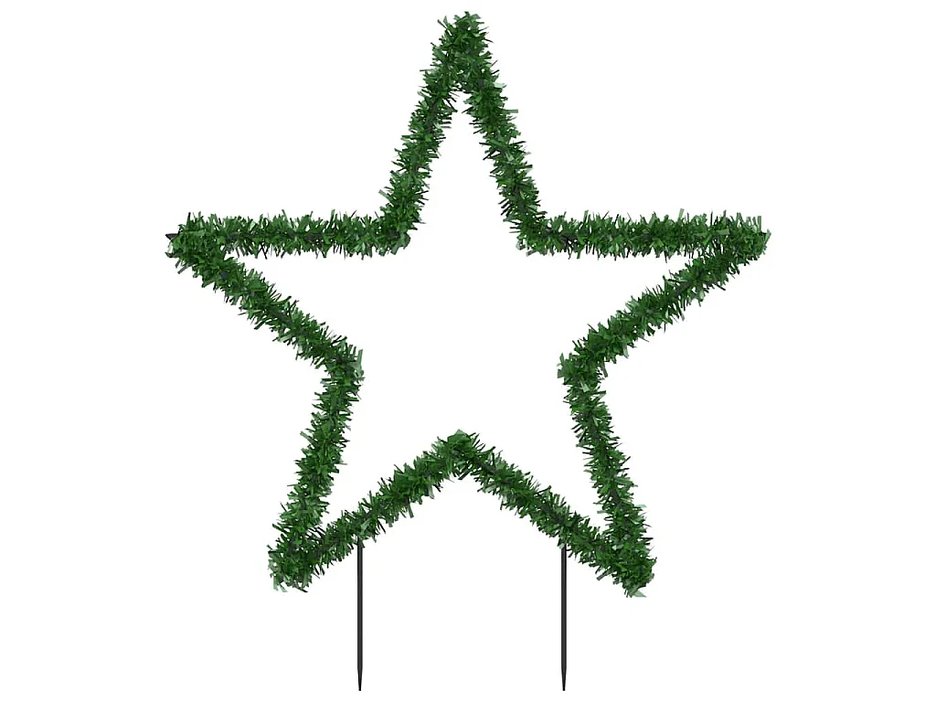 Decorazione luminosa a stella di Natale con picchetti 80 LED 60 cm