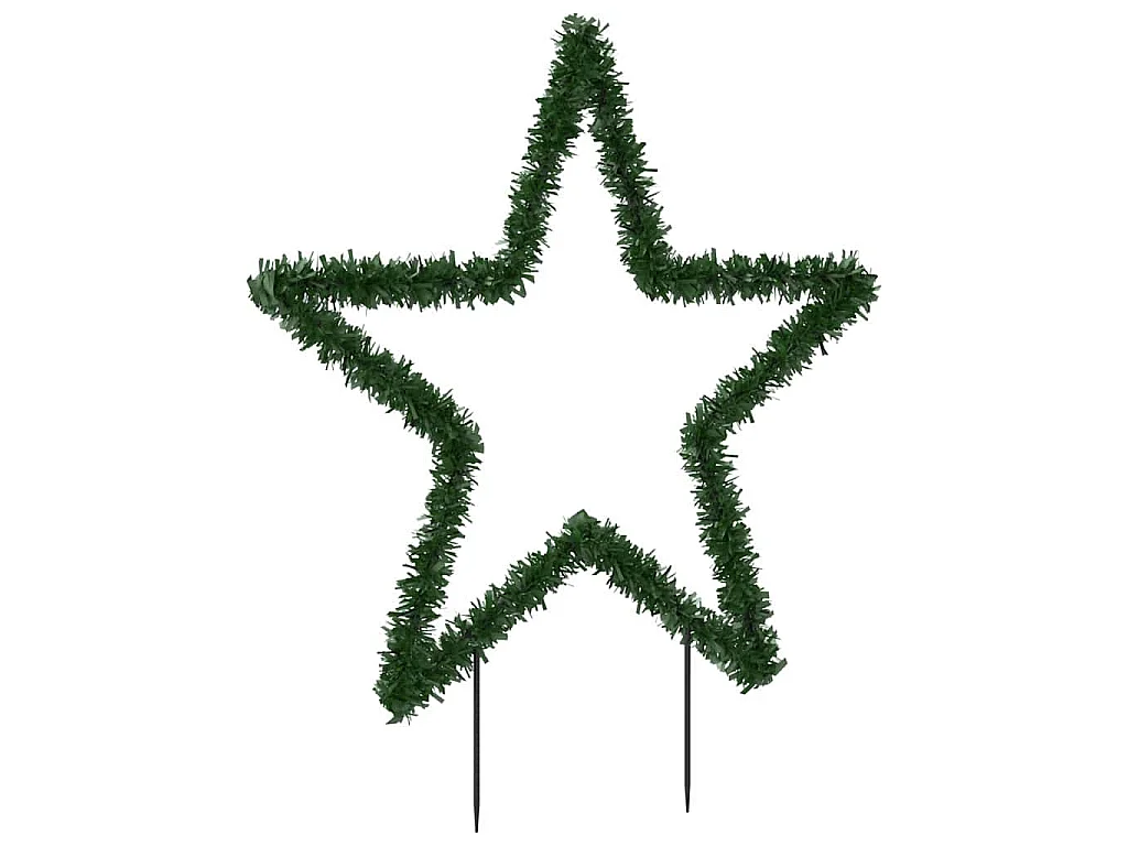 Decorazione luminosa a stella di Natale con picchetti 80 LED 60 cm