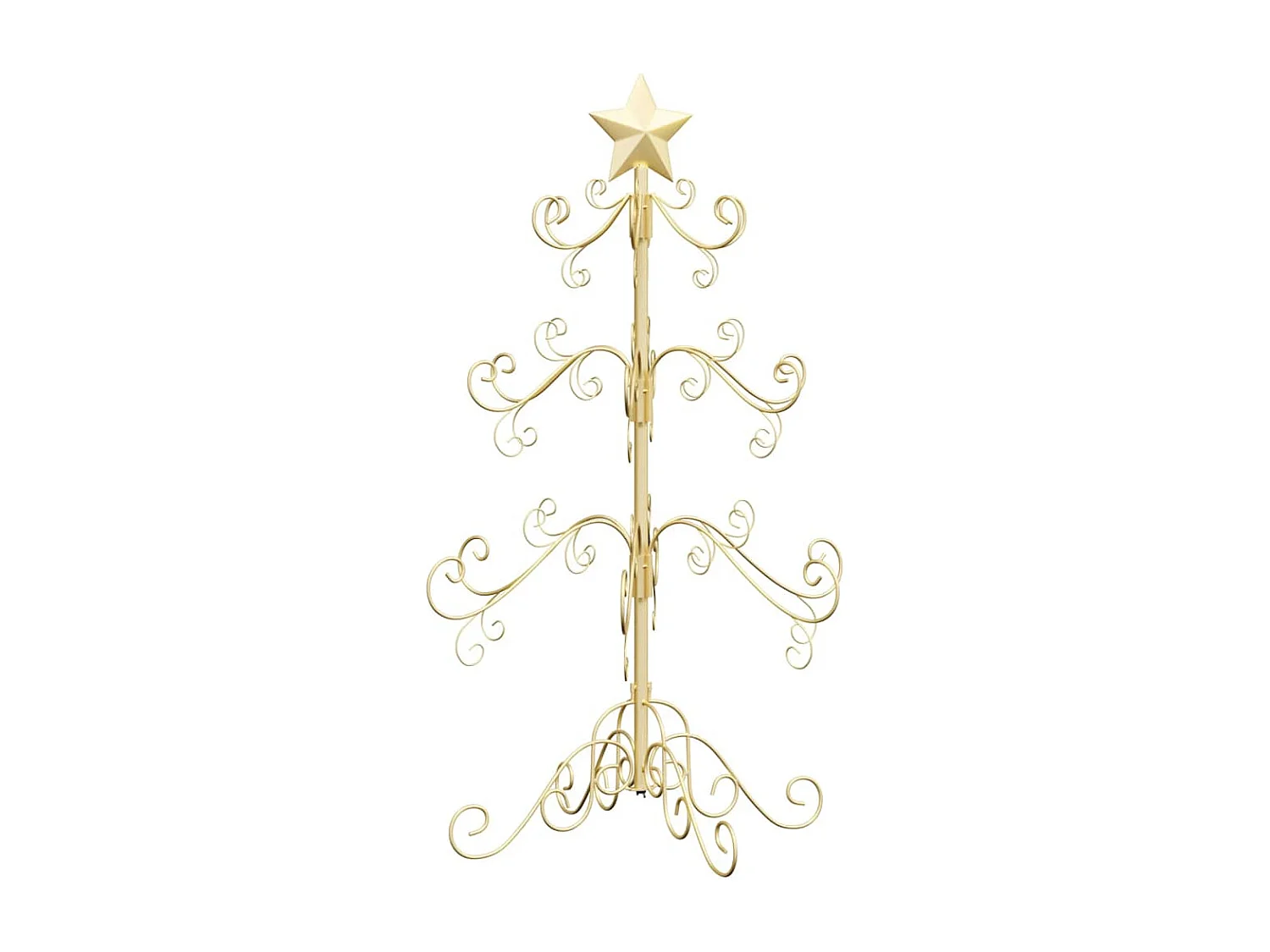 Arbre de Noël en métal Doré 90 cm Acier peint par poudre