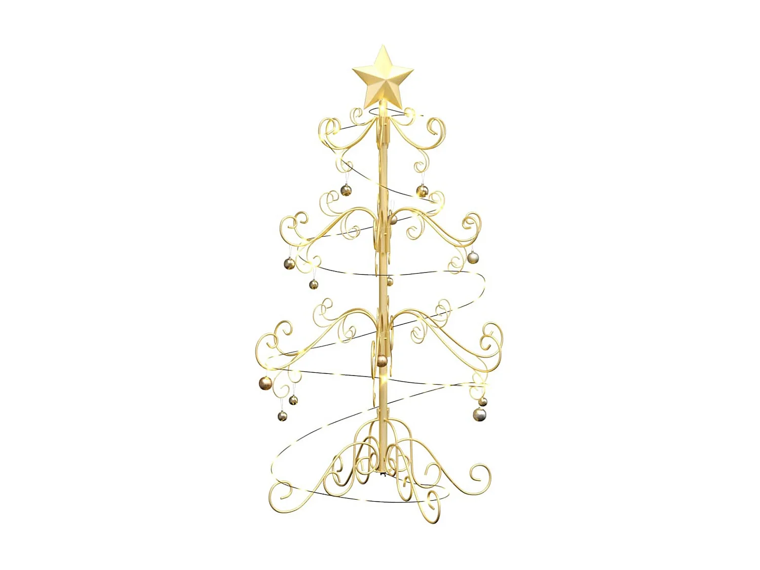 Arbre de Noël en métal Doré 90 cm Acier peint par poudre