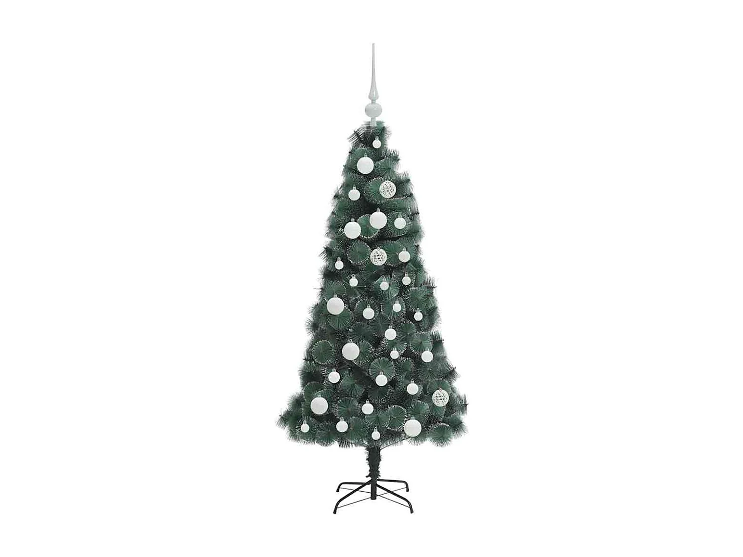 Albero di Natale artificiale preilluminato con set di palline