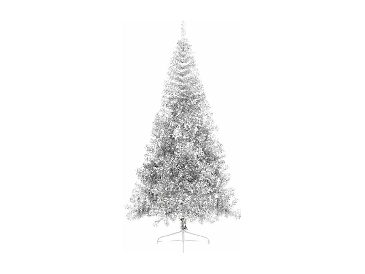 Sapin de Noël artificiel pré-éclairé Argent 210 cm PET
