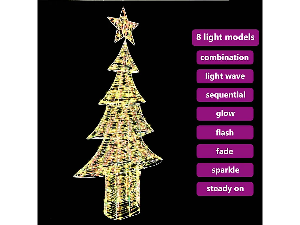 Weihnachtsbaum mit 240 LEDs Warmweiß 180 cm PET