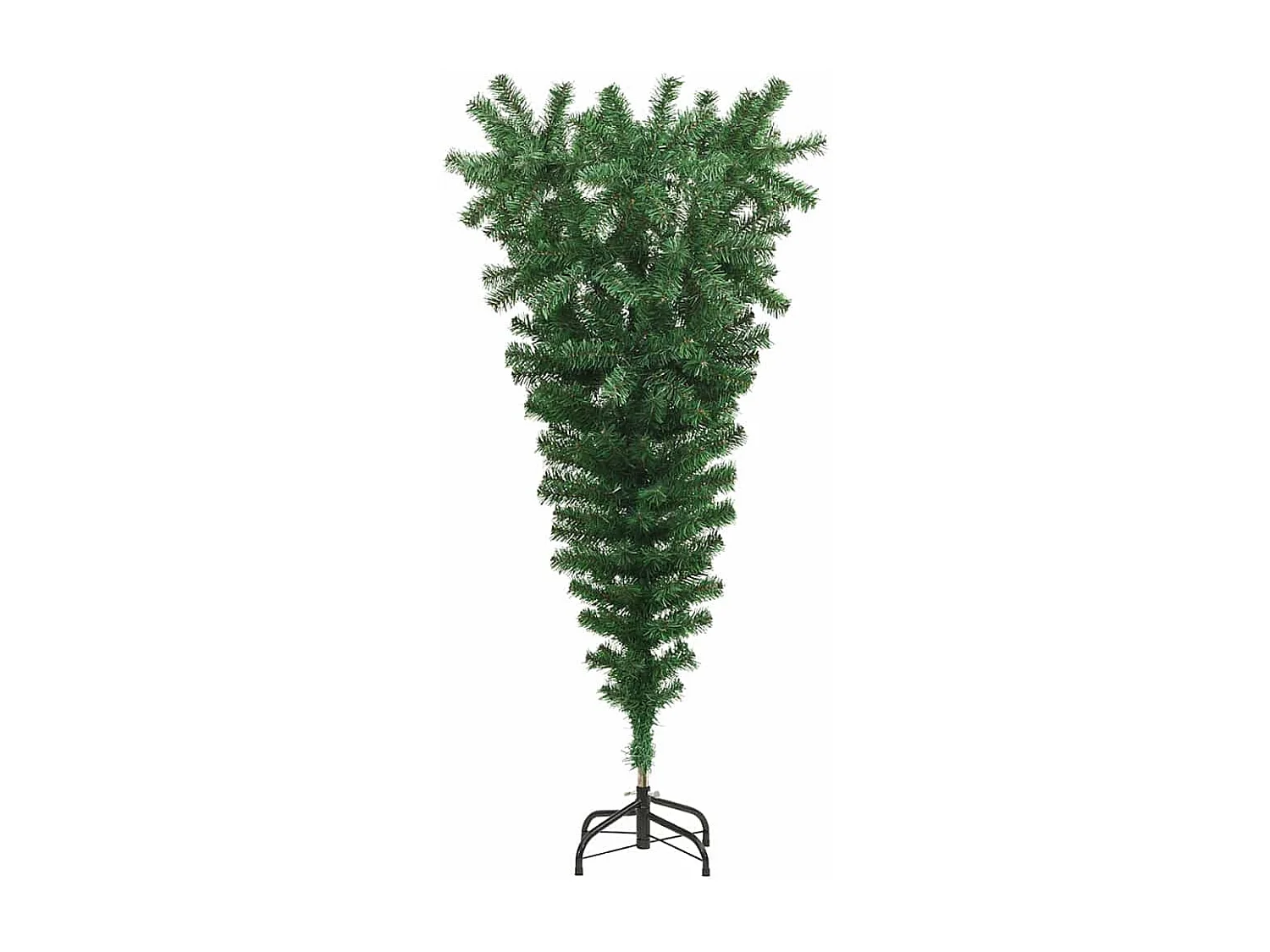 Albero di Natale artificiale capovolto preilluminato con palline decorative