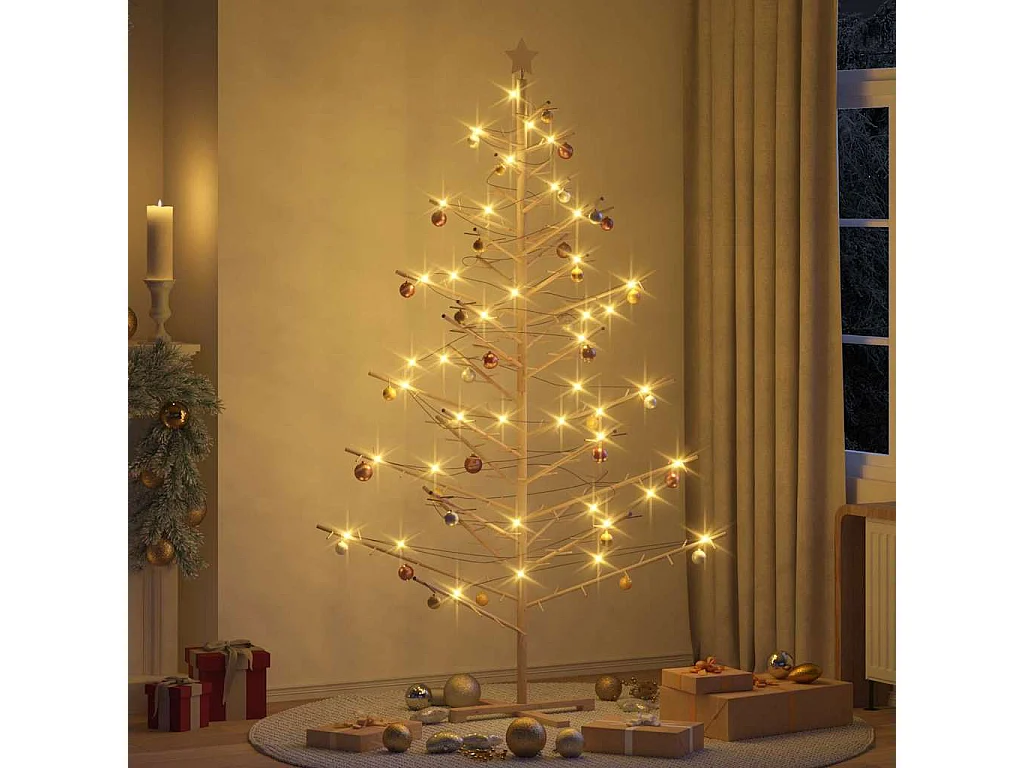 Naturholz Weihnachtsbaum 210 cm Massivholz Kiefer