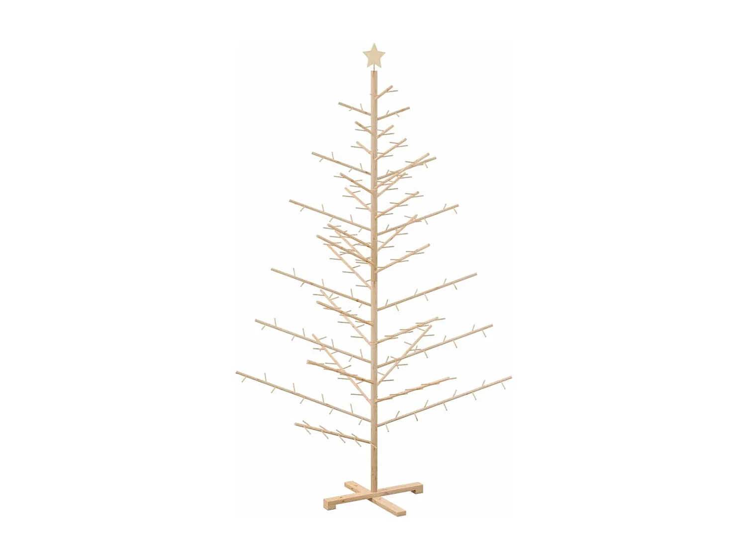 Naturholz Weihnachtsbaum 210 cm Massivholz Kiefer