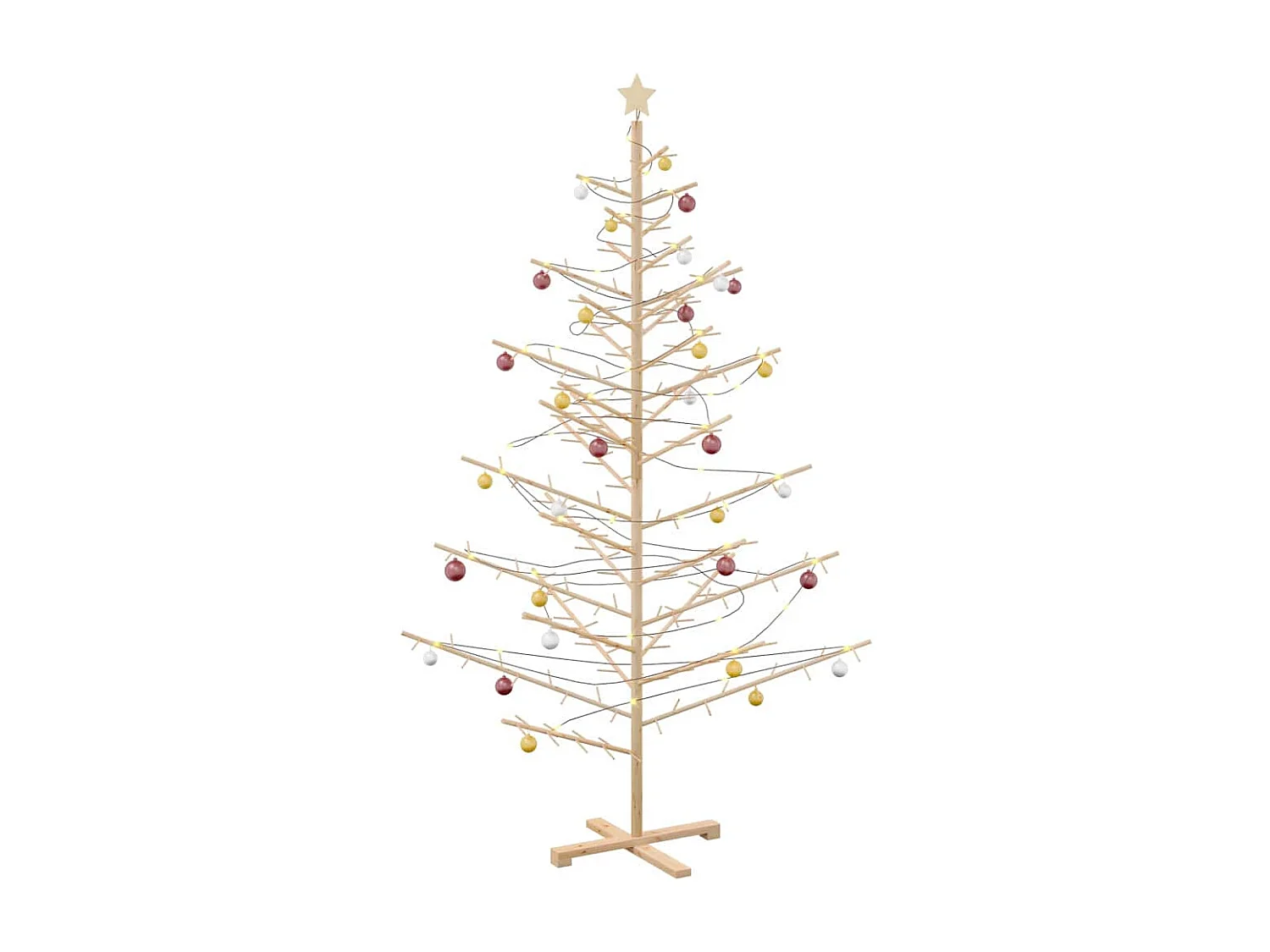 Naturholz Weihnachtsbaum 210 cm Massivholz Kiefer