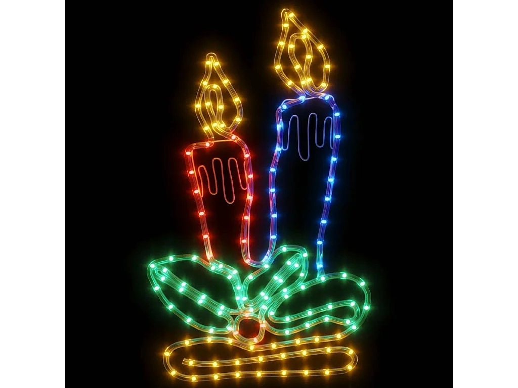 Kerstkaarsfiguren met 144 LED's 2 stuks 70x42 cm