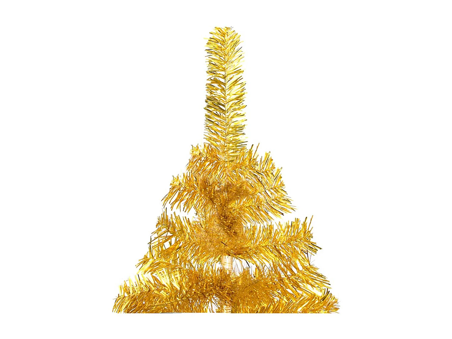 Arbre de Noël artificiel pré-éclairé et boules doré 150 cm PET