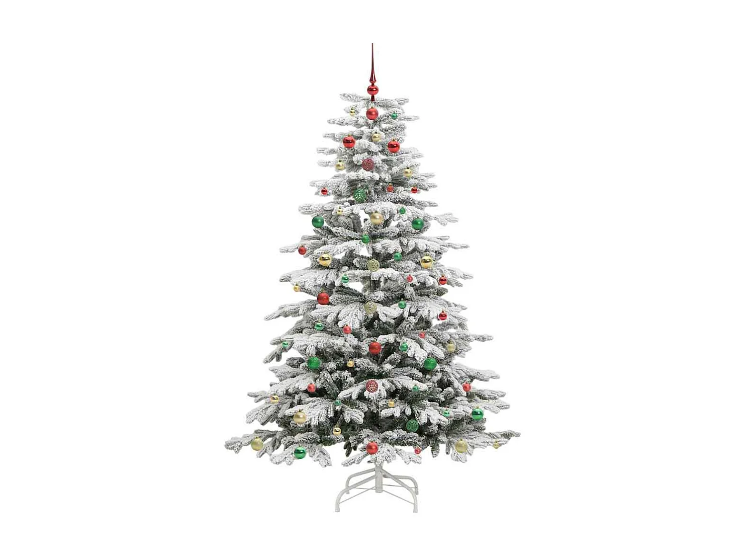 Albero di Natale artificiale con rami incernierati bianco 180 cm