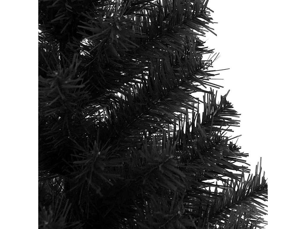Albero di Natale con 150 LED con supporto Nero 120 cm PVC