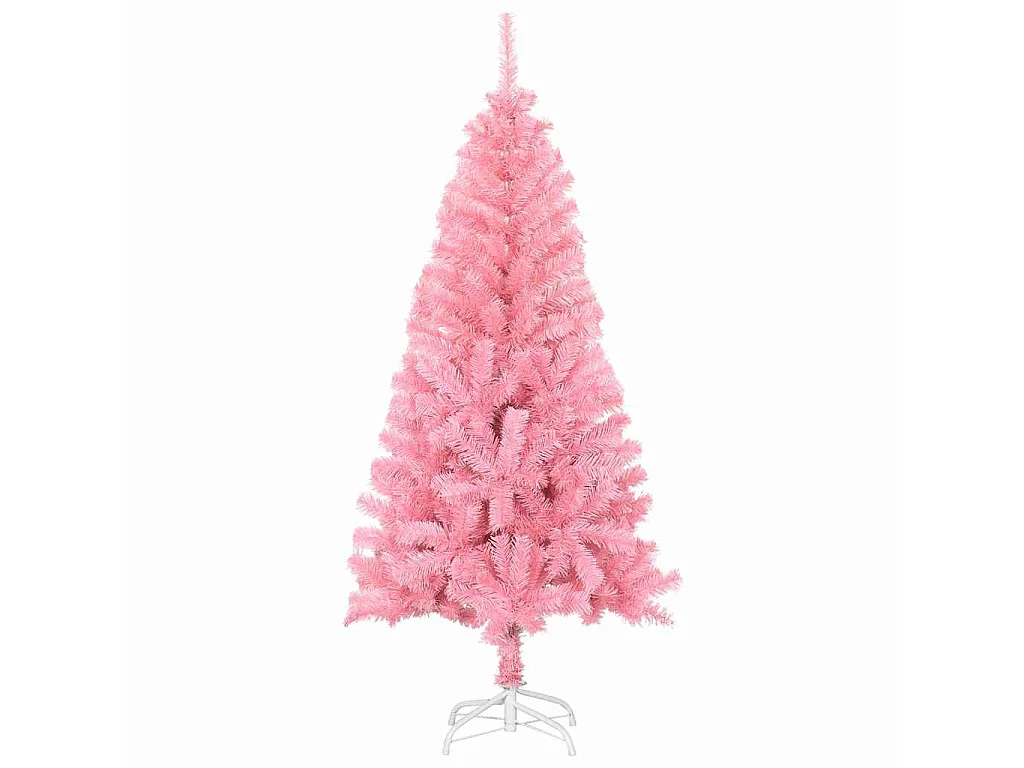 Sapin de Noël avec 150 LED avec support Rose 120 cm PVC