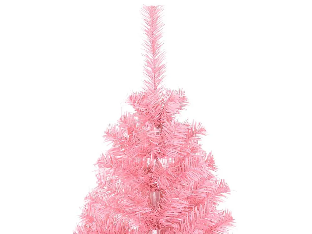 Sapin de Noël avec 150 LED avec support Rose 120 cm PVC