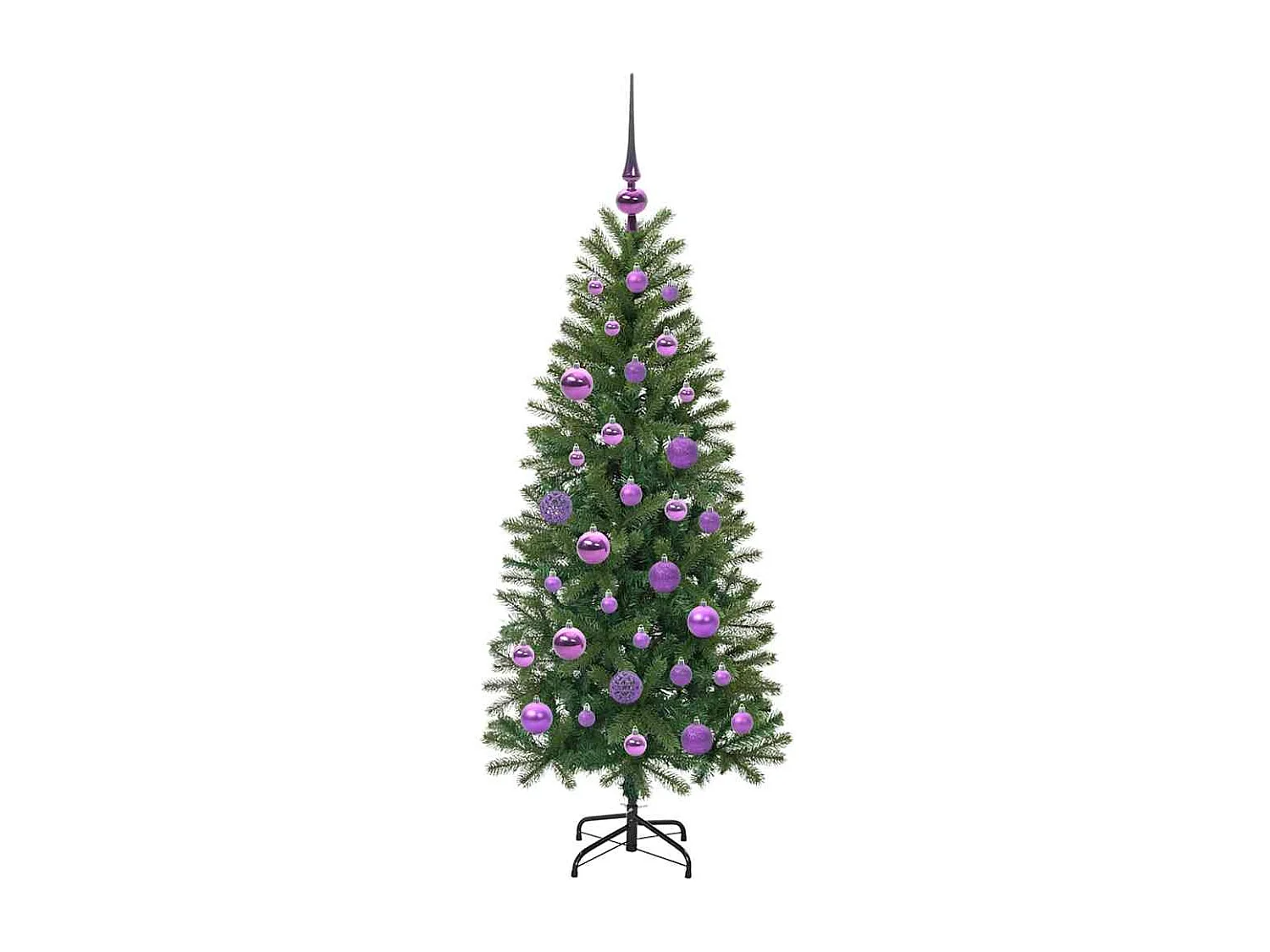 Albero di Natale artificiale con 150 LED Verde 120 cm PE e PVC