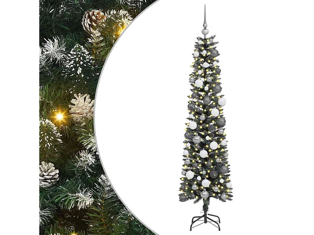 Sapin de Noël artificiel avec 300 LED Vert 50.5 x 50.5 x 180 cm