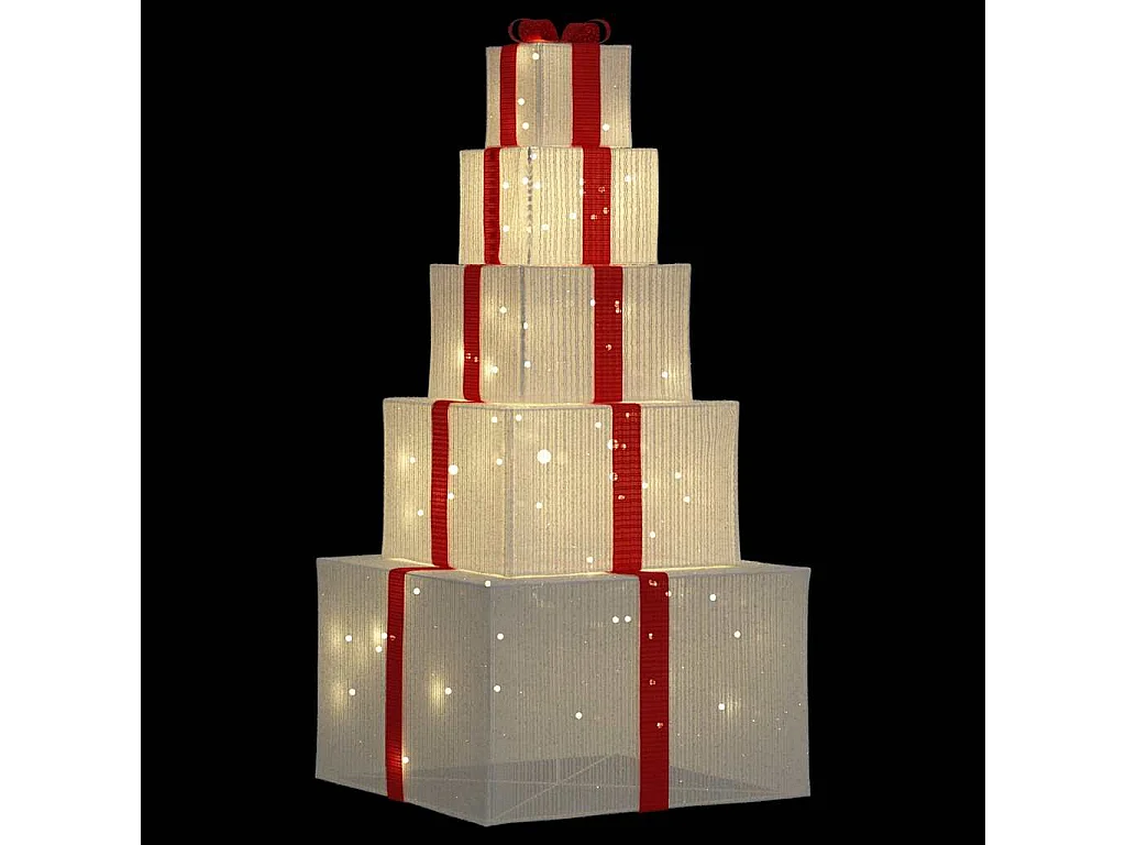 Boîte-cadeau de décoration de Noël 250 LED blanc chaud