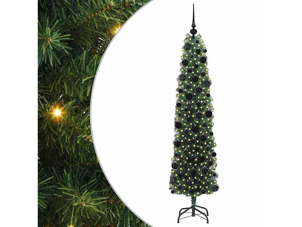 Sapin de Noël artificiel Vert 180 cm PVC et acier et plastique