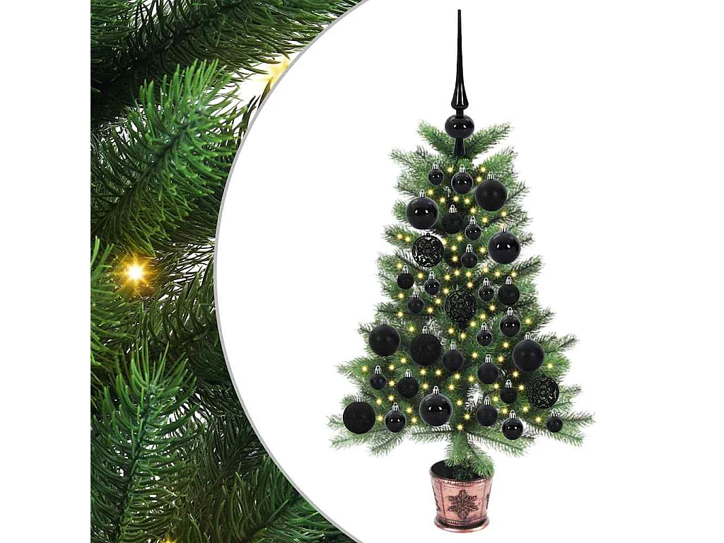 Weihnachtsbaum mit 150 LEDs mit Ständer Grün 65 cm PE