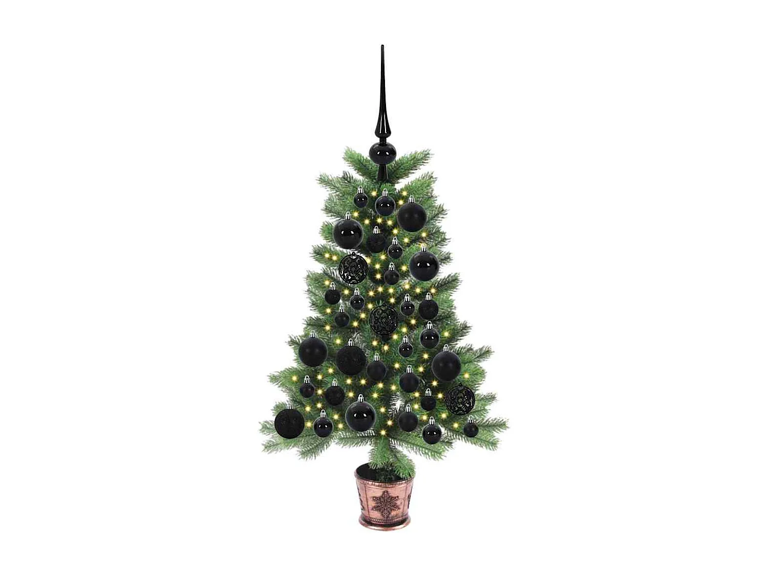 Weihnachtsbaum mit 150 LEDs mit Ständer Grün 65 cm PE