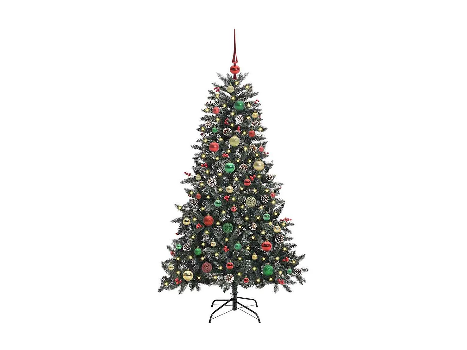Kunstkerstboom met 150 LED's Groen 83,5 x 83,5 x 150 cm