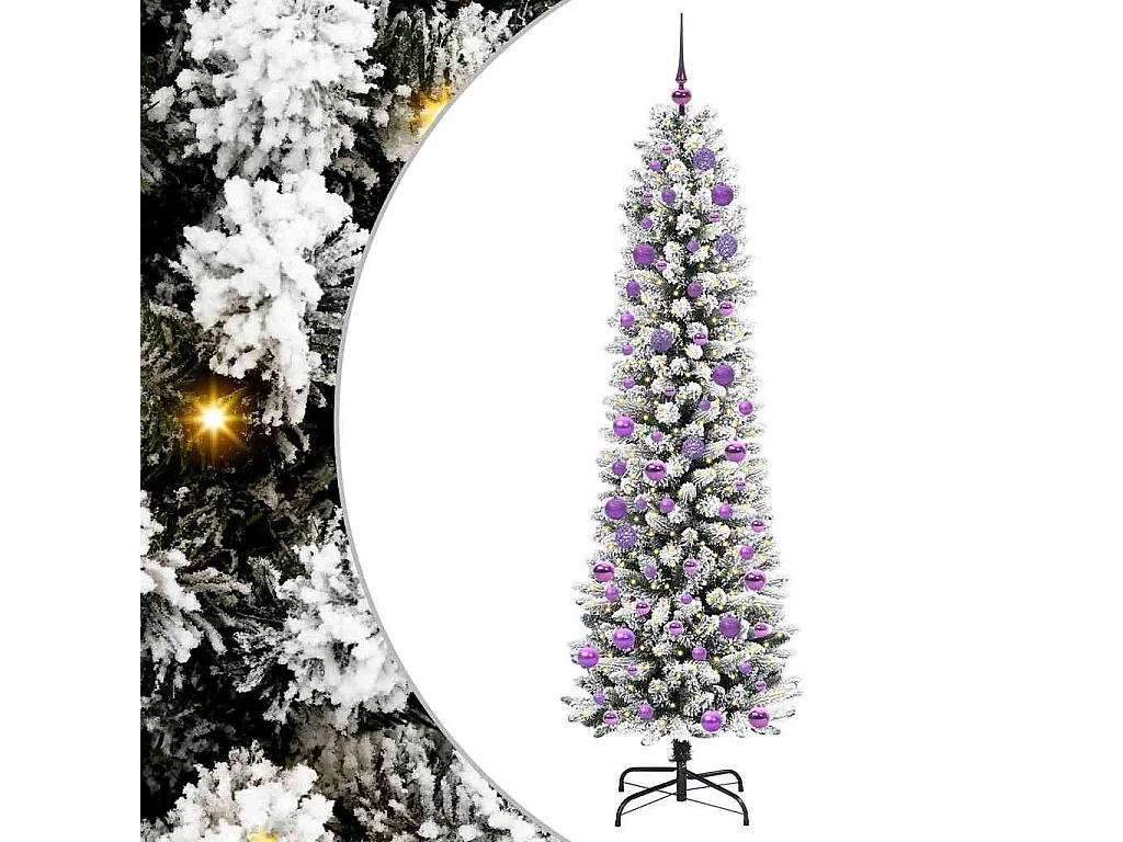 Künstlicher Weihnachtsbaum mit 300 LEDs Grün und Weiß 240 cm